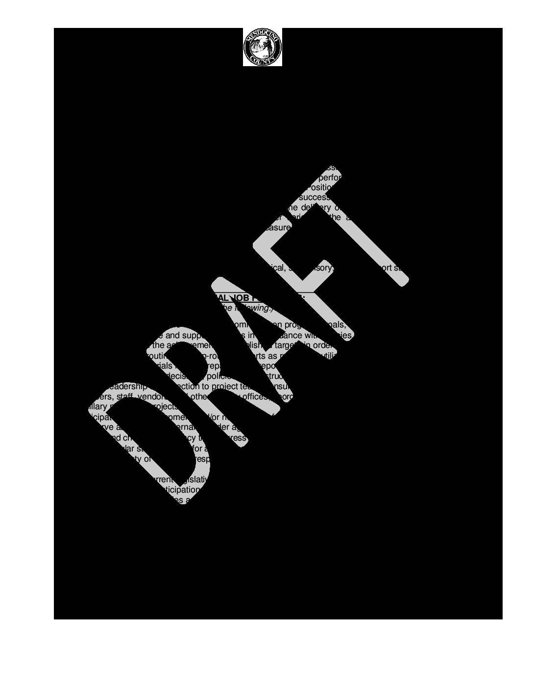 Admin Project Manager – Measure B