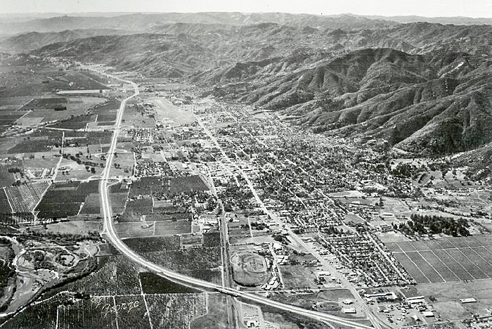 UkiahAerialViewLookingSouth1963